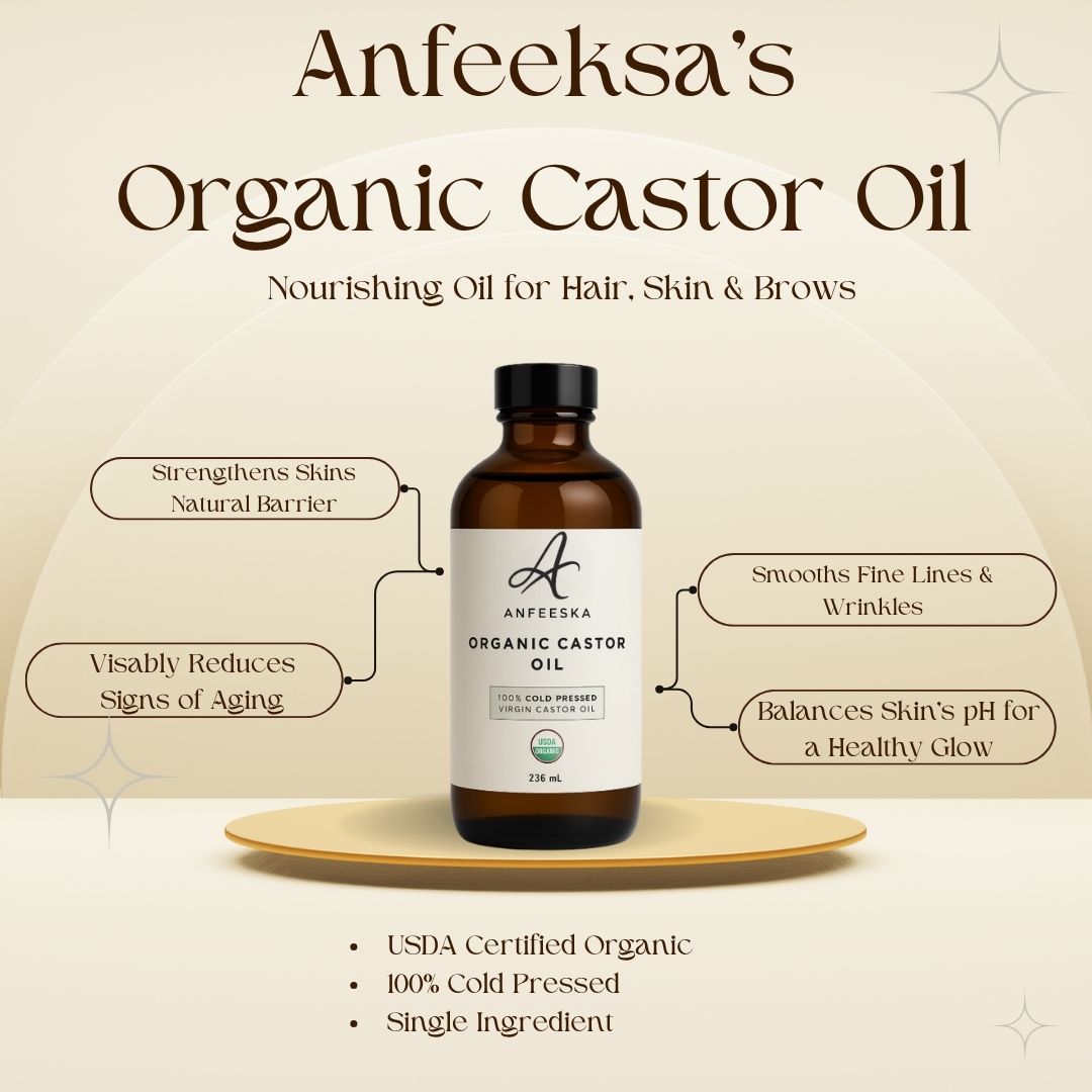 Anfeeska Organic Castor Oil 236ml