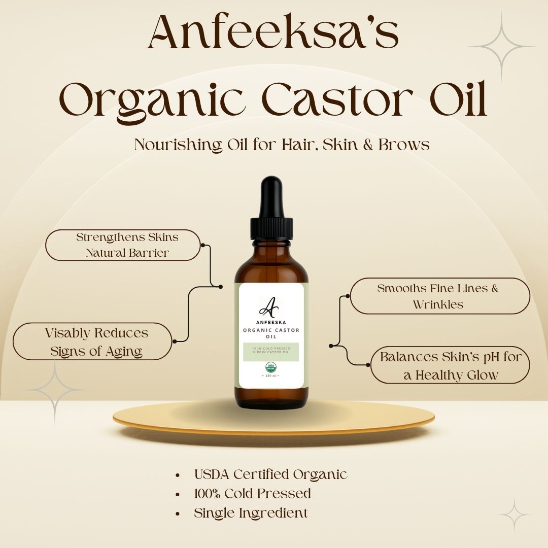 Anfeeska Organic Castor Oil 120ml